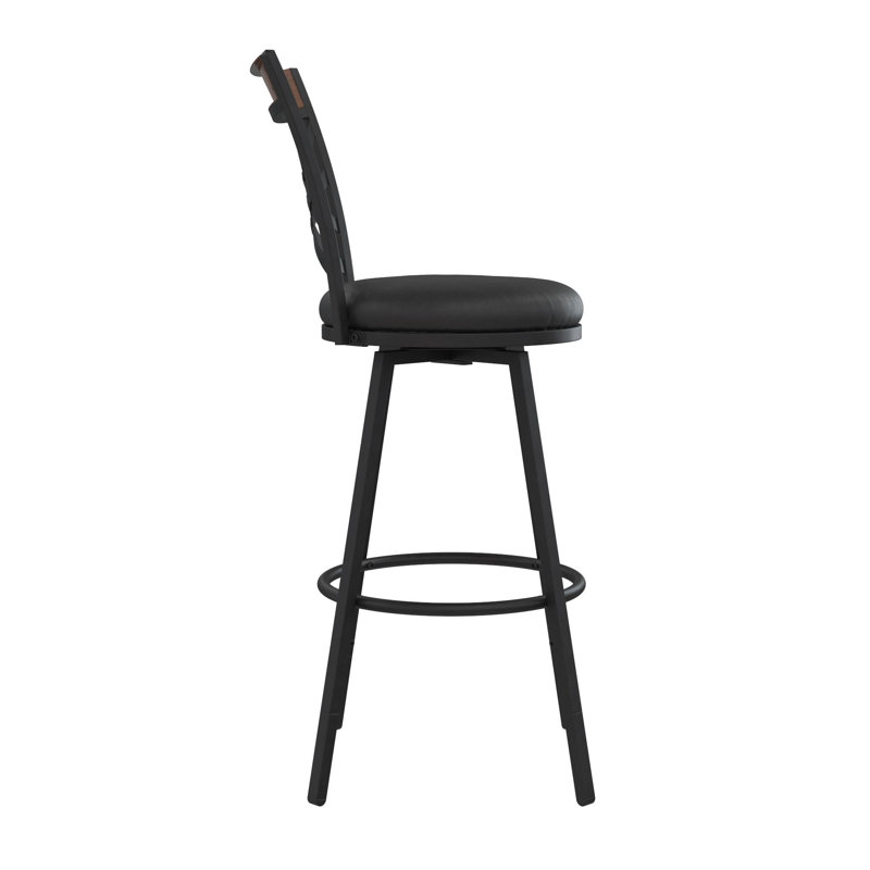 Gracie Oaks Clintwood Swivel Adjustable Height Bar Stool & Reviews Wayfair